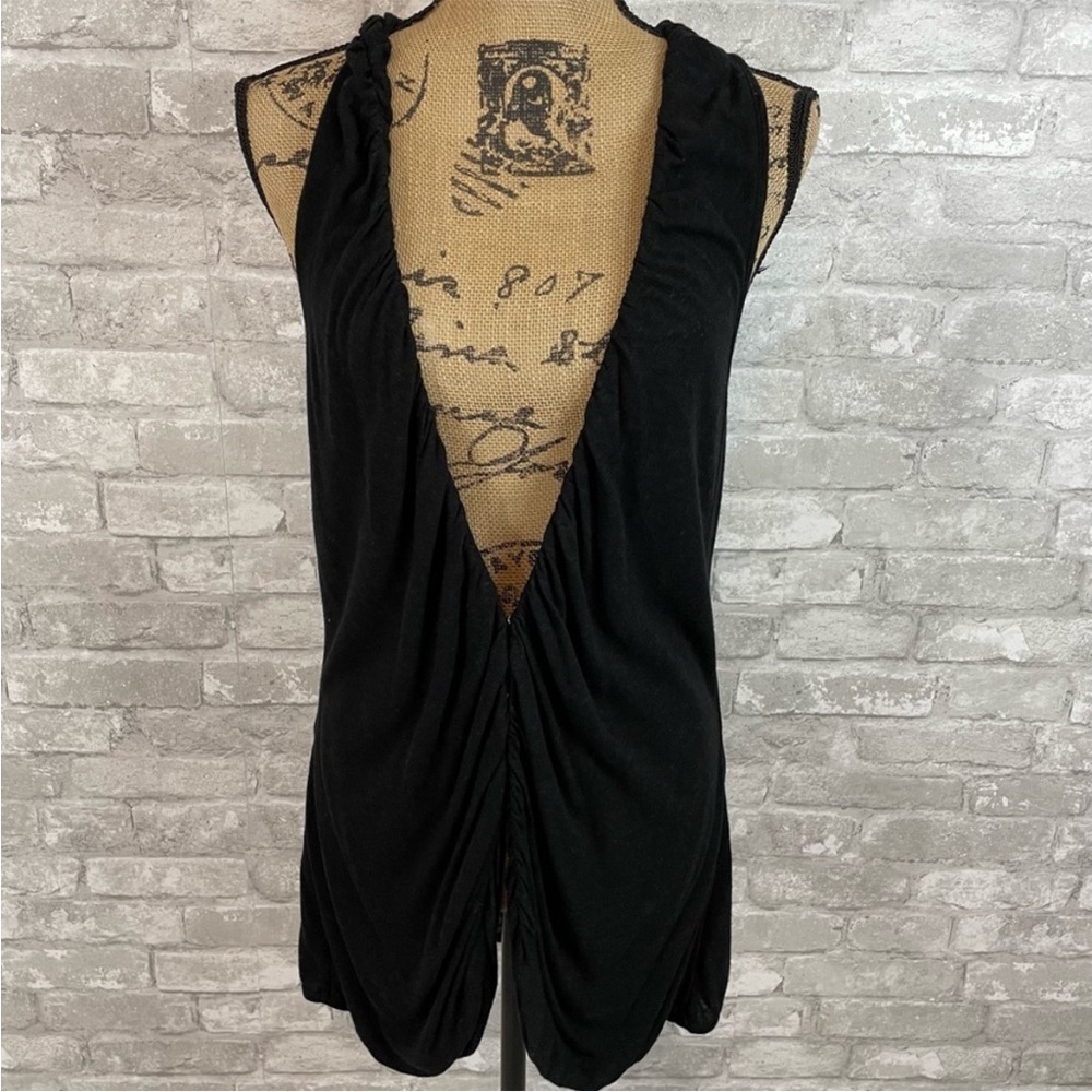 Anthropologie Ric Rac Jersey Knit Vest with Hook Eye Closure